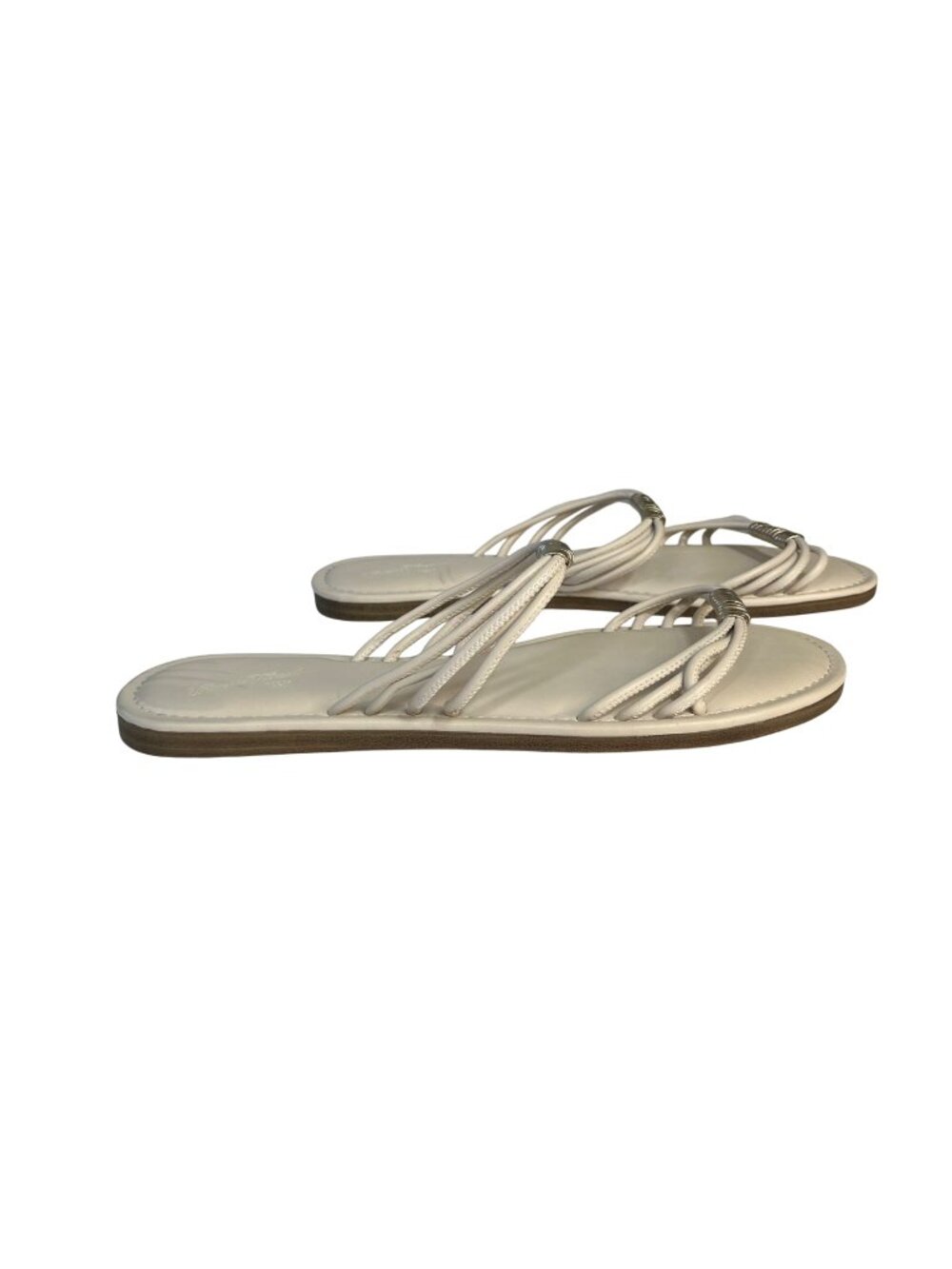 Universal Thread Strappy Slide Sandals Womens Size 9 Cream Summer